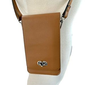Save The Girls Touch B Screen Tan Crossbody Wallet Phone Purse Carryall Bag
